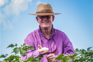 Jerry Newby with cotton
